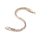 Iron End Chains, Light Gold, 55x1.3~2.5x2mm, Hole: 3~4x2mm