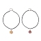 2Pcs 2 Styles Flower Glass Seed Beads Pendant Necklaces, Imitation Leather Cord Necklaces, Mixed Color, 17.44 inch(44.3cm), 1pc/style