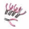 (Defective Closeout Sale: Yellowing and Rusty) 45# Carbon Steel Jewelry Pliers, Side Cutting Pliers, Side Cutter, Polishing, Pink, 7.55x4.7x0.85cm