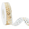 Polyester Ribbons, Heart, Gift Accessories, Heart, 1 inch(25mm), about 10.00 Yards(9.14m)/Roll