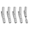 5Pcs Stainless Steel Bayonet Clasps, Stainless Steel Color, 23.5x4x5mm, Hole: 2mm