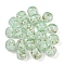 Handmade Gold Sand Lampwork Beads, Cloumn, Dark Sea Green, 12x11mm, Hole: 1.6~1.8mm
