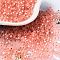 8/0 Glass Seed Beads, Frosted, Silver Lined, Round, Light Salmon, 3x2mm, Hole: 0.8mm