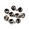Natural Dalmatian Jasper European Beads, Large Hole Beads, Rondelle, 10~10.5x7.5~9mm, Hole: 5mm