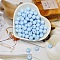 Opaque Acrylic Beads, Round, Light Blue, 10mm, Hole: 2mm, 50pcs/set