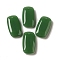 Glass Pendants, Imitation Gemstone, Rectangle Charms, Sea Green, 30x17x7mm, Hole: 1.6mm