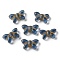 Transparent Lampwork Beads, Butterfly, Steel Blue, 11x19x6mm, Hole: 1mm, about 55~65pcs/100g
