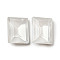 Glass Rhinestone Cabochons, Point Back & Back Plated, Faceted, Rectangle, Crystal, 10x8x5mm
