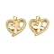 Brass Micro Pave Clear Cubic Zirconia Pendants, with Shell, Jump Rings, Real 18K Gold Plated, Butterfly, 17x19x3mm, Hole: 3.5mm