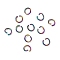 304 Stainless Steel Open Jump Rings, Round, Rainbow Color, 5x0.8mm, 20 Gauge, Inner Diameter: 3.5mm