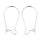 925 Sterling Silver Hoop Earrings, Silver, 20x9.5mm, Pin: 0.7mm