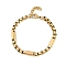 304 Stainless Steel Box Chains Bracelets, with Box Clasps, Real 18K Gold Plated, 7-1/2 inch(19cm)
