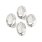 CCB Plastic Beads, Oval, Platinum, 17x12x6mm, Hole: 1.6mm, about 769pcs/500g