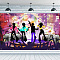 Easter Polyester Hanging Banner Sign, Rectangle with Word, Party Decoration Supplies Celebration Backdrop, Disco, 1100x1800mm