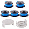 5Pcs AC14RL3A String Trimmer Replacement Spool Line with Cap For Ryobi One+ 24V, 18V, and 40V Trimmers, Black, 0.065inch, 11ft/pc