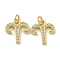 Rack Plating Brass Micro Pave Cubic Zirconia Pendants, Long-Lasting Plated, Lead Free & Cadmium Free, Constellations, Aries, 11x10.5x2mm, Hole: 2.5mm