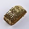Plastic Paillette Elastic Stretch Sequins Trim, Paillette Costume Trim, Gold, 45x2mm