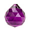 K9 Glass Pendants, Teardrop, Purple, 30mm
