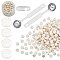 Sealing Wax Particles Kits for Retro Seal Stamp, with Stainless Steel Spoon, Candle, Plastic Empty Containers, Floral White, 307pcs/set