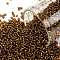 TOHO Round Seed Beads, Japanese Seed Beads, (34) Silver Lined Smoky Topaz, 15/0, 1.5mm, Hole: 0.7mm, about 15000pcs/50g