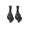 Ion Plating(IP) 304 Stainless Steel Pendants, Spiral Shell, Black, 18.5x9.5x3.5mm, Hole: 4.5x5.5mm