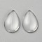Glass Cabochons, Teardrop, Clear, 30x19.8x5.5mm