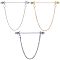 Zinc Alloy Hanging Chain Brooches, Mixed Color, 65x61x10mm, 3 colors, 1pc/color