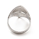 201 регулируемое кольцо из нержавеющей стали с широким ушком для женщин RJEW-F131-04P-3