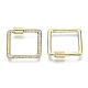Brass Micro Pave Cubic Zirconia Screw Carabiner Lock Charms ZIRC-N039-012A-NF-2