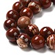 Brins de perles de jaspe en peau de serpent rouge naturel X-G-H298-A02-03-4