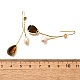 Серьги с натуральным жемчугом EJEW-L099-12G-5