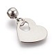 304 Stainless Steel European Dangle Charms Sets PALLOY-JF00364-3