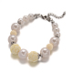 De abalorios de resina de flores y acrílico redondo de abalorios pulseras de perlas y aretes SJEW-D047-01-2