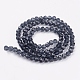 Faceted Round Glass Beads Strands X-EGLA-J042-4mm-03-2