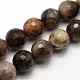 Sunstone naturel noir brins de perles rondes G-O039-20-8mm-2