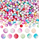 PH PandaHall 550pcs Rose Flower Beads 11 Colors Imitation Pearl Beads Rose Carved Loose Beads Floral Decor Charms for Scrapbooking Necklace Bracelet Jewelry Making Shoe Hair Clip Home Decor KY-PH0001-73-1