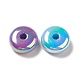 UV Plating Opaque Rainbow Iridescent Acrylic Beads PACR-D069-03-2
