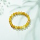 Bracelet extensible à perles rondes en agate naturelle BJEW-JB08396-5