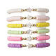 6Pcs 6 Color Polymer Clay Heishi Surfer Stretch Bracelets Set BJEW-JB09732-02-1