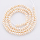 Fili di perle di perle d'acqua dolce coltivate naturali PEAR-R065-26-2