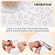 UNICRAFTALE 160Pcs 4 Styles Iron Linking Rings Textured Open Jump Rings 12-18 mm Heart Teardrop Square Star Rings Jump Rings for Jewelry Making DIY Craft Earring Bracelet Making Findings IFIN-UN0001-07-5