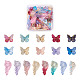 Transparent Spray Painted Glass Charms GLAA-TA0001-05-1