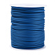 Tubo hueco pvc tubular cordón de caucho sintético, envuelta alrededor de la bobina de plástico blanco, azul marino, 2mm, agujero: 1 mm, alrededor de 54.68 yarda (50 m) / rollo