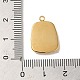 304 Stainless Steel Pave Shell Pendants STAS-L022-246G-3