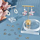 Arricraft 16 шт. 8 стильные латунные серьги-кольца с микро-паве из прозрачного кубического циркония KK-AR0002-65-6