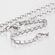 Alloy & Iron Cable Chain Necklace Making MAK-N027-02A-1