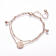 SHEGRACE Double Layered Stainless Steel Anklets JA21A-1