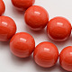 Imitation Amber Resin Round Bead Strands for Buddhist Jewelry Making RESI-E006-02-14mm-1