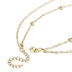 Brass Satellite Chains Double Layer Necklace NJEW-TA00072-6