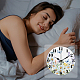 CHGCRAFT 12inch Daisies Wall Clock Silent Wooden Round Clock Battery Operated Flower Wall Clock for Home Decor Living Room Kitchen Office HJEW-WH0059-006-4